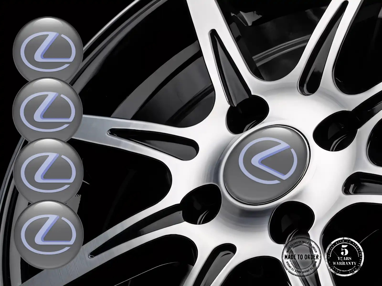 Lexus Calcomanía de Aro Estilo Edición de Cúpula Premium